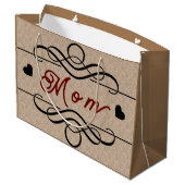Mama Gift Bag - Klein, glänzend Große Geschenktüte (Rückseite Schrägansicht)