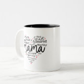 Mama Gift Mama Script Inspirierend Herz Zweifarbige Tasse (Vorderseite Links)