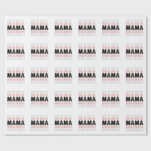 MAMA Gift Wrapping Paper Geschenkpapier (Flach)
