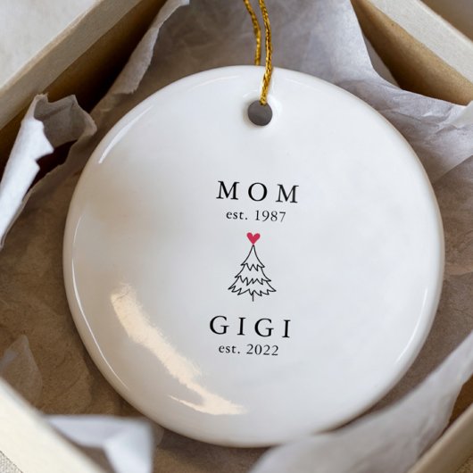 Mama | Gigi Jahr Osten. Weihnachten Keramik Ornament