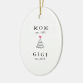 Mama | Gigi Jahr Osten. Weihnachten Keramik Ornament (Links)
