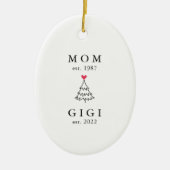 Mama | Gigi Jahr Osten. Weihnachten Keramik Ornament (Vorne)
