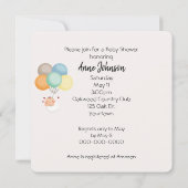 Mama Giraffe mit Baby Einladung (Rückseite)