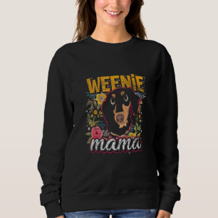 Mama Girls Würstchen Mama Blume Dackel Sweatshirt