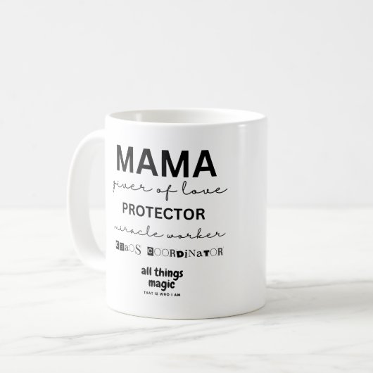 MAMA GIVER DER LIEBE KAFFEETASSE (Vorderseite Links)