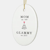 Mama | Glammy Year Est. Weihnachten Keramik Ornament (Links)