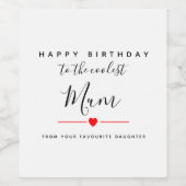 Mama glücklich von zwei bis coolen Mäuse Weinetikett (Einzelnes Label)