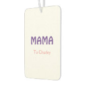 Mama glückliche Mütter Retro lila Namenstext vint Autolufterfrischer (Links)