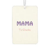 Mama glückliche Mütter Retro lila Namenstext vint Autolufterfrischer (Rückseite)