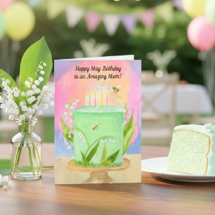 Mama Glücklicher Mai Geburtstag Lily vom Tal Karte