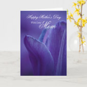 Mama / Glücklicher Muttertag - Lila Tulip Karte (Gelbe Blume)