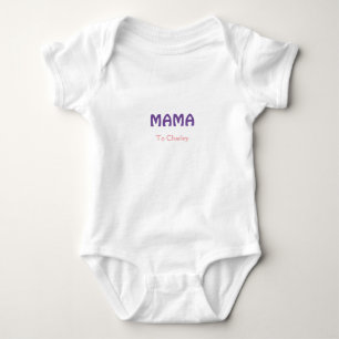Mama glücklicher Muttertag Retro Lila Namenstext V Baby Strampler