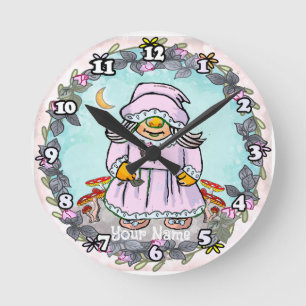 Mama Gnom Runde Wanduhr