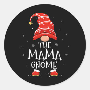 Mama Gnom Weihnachten Familie Passende Lustige Wei Runder Aufkleber