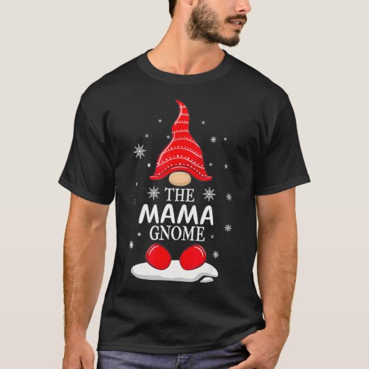 Mama Gnome Matching Family Weihnachten Pajamas C T-Shirt (Vorderseite)