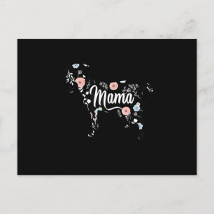 Mama Goat Floral Mama Lover Mor Oma Ankündigungspostkarte