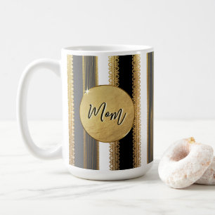 Mama Gold Bougie Streifen Personalisierter Kaffeeb Kaffeetasse