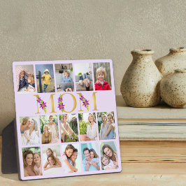 Mama Gold Letters 15 Vertikale Fotocollage Lilac Fotoplatte