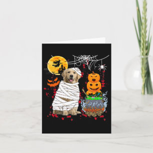 Mama Golden Retriever Hund Halloween Hund Beängsti Karte