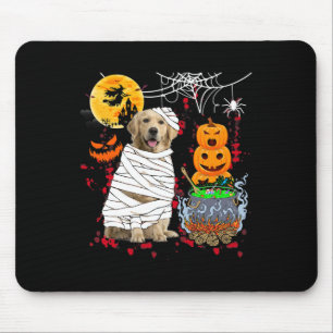 Mama Golden Retriever Hund Halloween Hund Beängsti Mousepad
