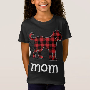 Mama Goldendoodle Rotes Kariertes Weihnachtsmatt F T-Shirt