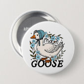 Mama Goose Albern Goose Mütter Day Button (Vorne & Hinten)