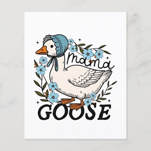 Mama Goose Albern Goose Mütter Day Flyer (Vorne)