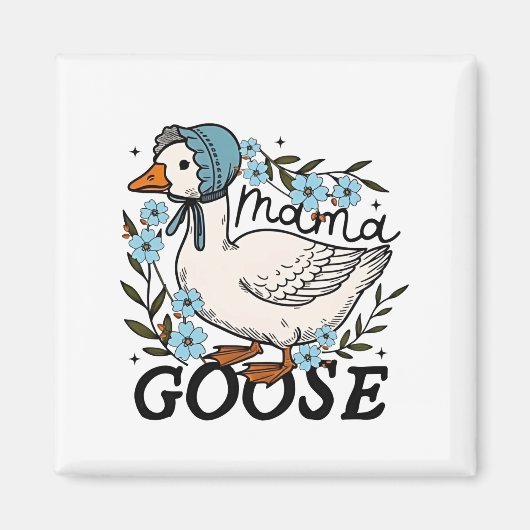 Mama Goose Albern Goose Mütter Day Magnet (Vorne)