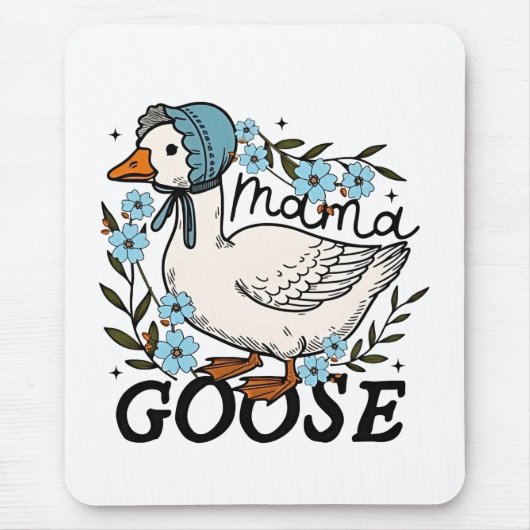 Mama Goose Albern Goose Mütter Day Mousepad (Vorne)