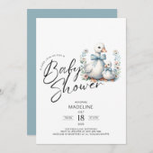Mama Goose and Gosling Baby Shower Einladung (Vorne/Hinten)