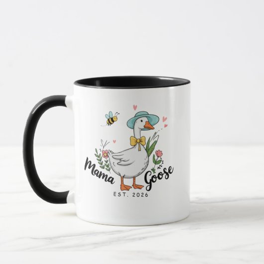 Mama Goose Est süßer Mutterstil Tasse (Links)