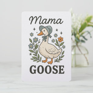 Mama Goose Floraler Häubchen Whimsical Süß Feiertagskarte