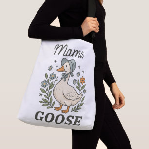 Mama Goose Floraler Häubchen Whimsisch Süß Tragetaschen Mit Langen Trägern