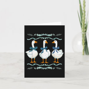 Mama Goose mit Baby Gänse Blue Ribbon Gänse Lover Karte