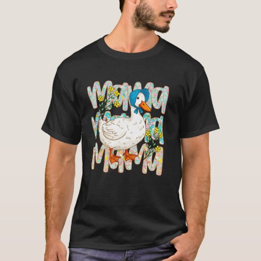 Mama Goose Mütterwitz lustige Mutter alberner Mutt T-Shirt (Vorderseite)