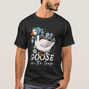 Mama Goose On The Loose Lustige Mama Goose Floral T-Shirt