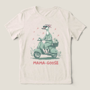 MAMA-GOOSE Scooter Tee - Lustige Mom Tri-Blend Shi