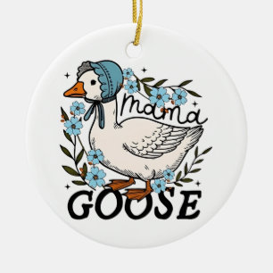 Mama Goose Verrückte Gans Muttertag Keramik Ornament