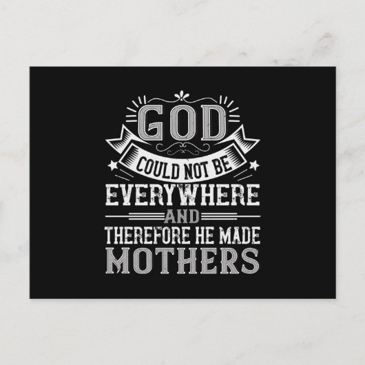 Mama - Gott kann nicht überall sein Postkarte (Vorderseite)