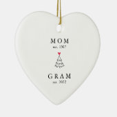 Mama | Gram Year Est. Weihnachtsschmuck Keramik (Rechts)