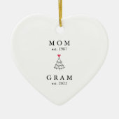 Mama | Gram Year Est. Weihnachtsschmuck Keramik (Vorne)