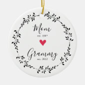 Mama | Grammy Year Est. Keramik Ornament (Vorne)