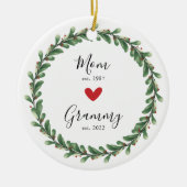 Mama | Grammy Year Est. Keramik Ornament (Vorne)