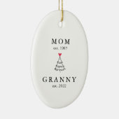 Mama | Granny Year Est. Weihnachten Keramik Ornament (Rechts)
