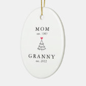 Mama | Granny Year Est. Weihnachten Keramik Ornament (Links)