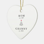 Mama | Granny Year Est. Weihnachtsschmuck Keramik (Links)