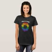 Mama Gratis Hugs Regenbogen Sonnenblumen Gay Pride T-Shirt (Vorne ganz)