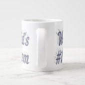 Mama graue Halbtext Riesenkaffee Tasse (Rückseite)