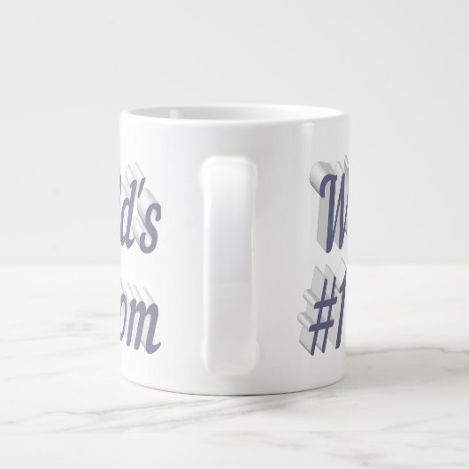 Mama graue Halbtext Riesenkaffee Tasse (Rückseite)