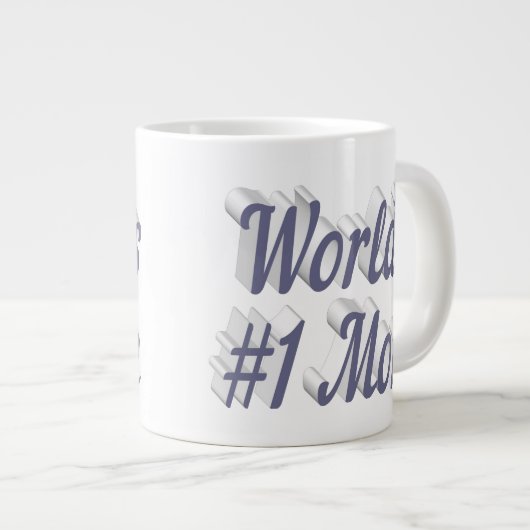 Mama graue Halbtext Riesenkaffee Tasse (Vorderseite Rechts)